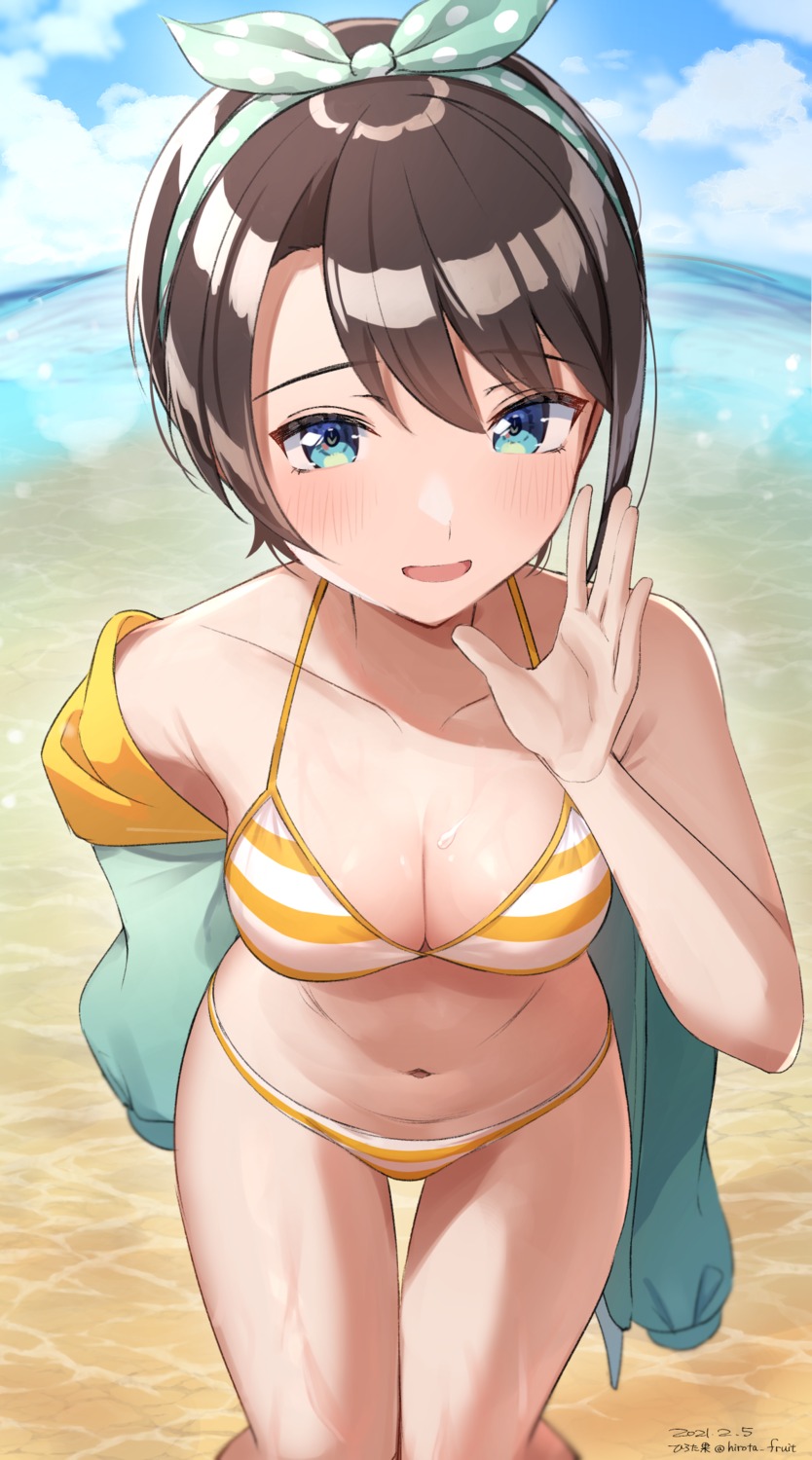 bikini, hirota_fruit, hololive, oozora_subaru, swimsuits, wet