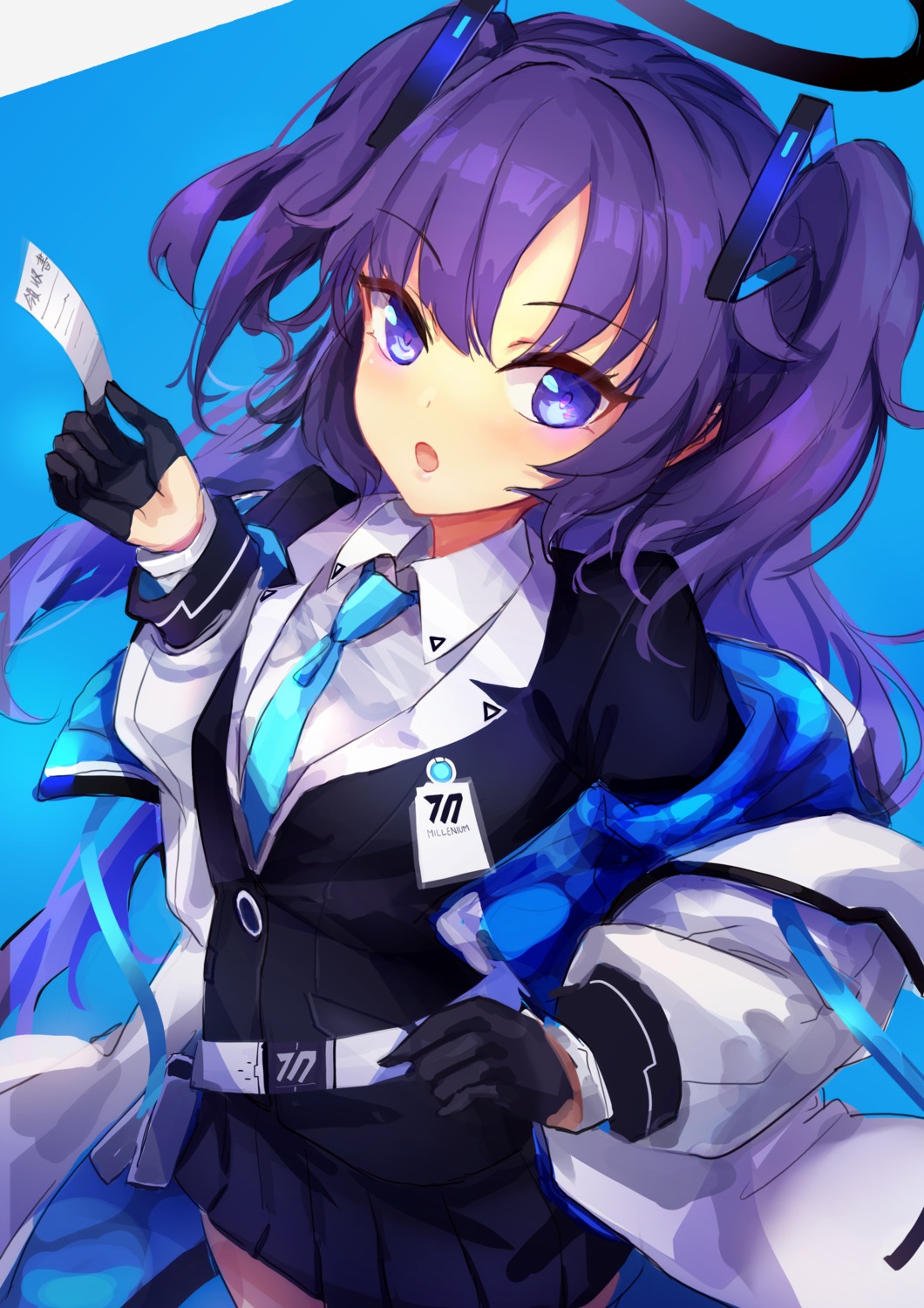 blue_archive, halo, hayase_yuuka, trrcmb, uniform