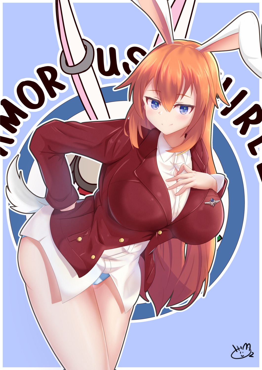 animal_ears, bunny_ears, charlotte_e_yeager, pantsu, strike_witches, tagme, tail, uniform
