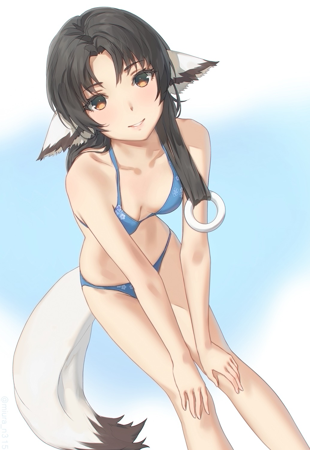 animal_ears, bikini, eruruu, miura_naoko, swimsuits, tail, utawarerumono