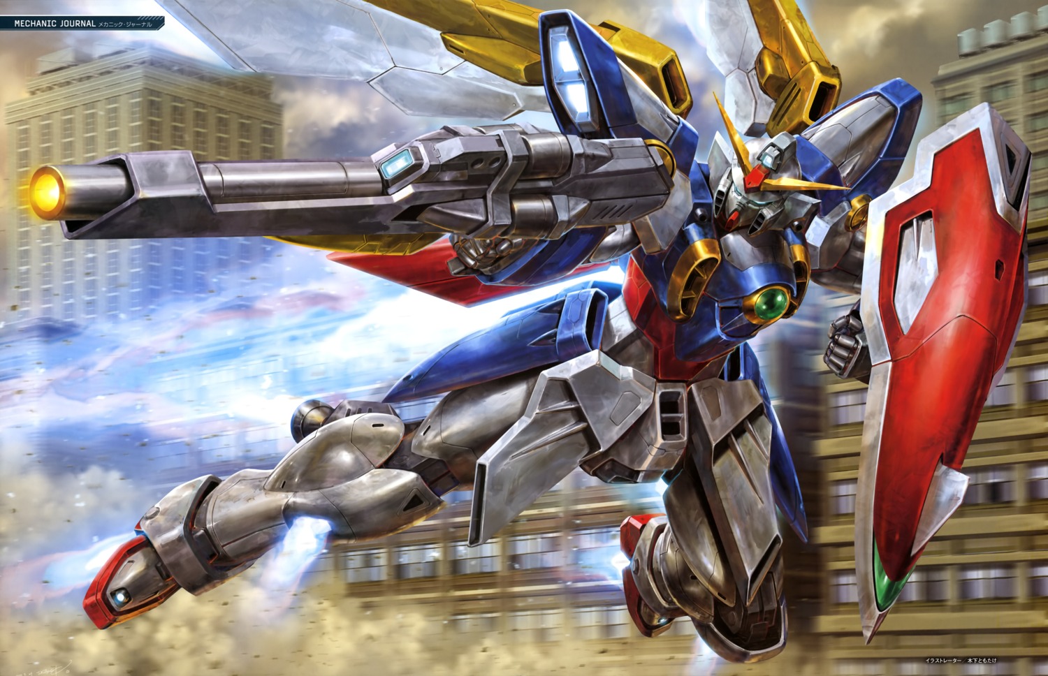 gun, gundam, gundam_wing, mecha, tagme, wing_gundam, wings