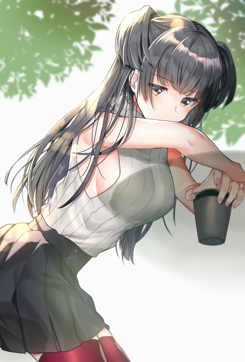 mayuzumi_fuyuko, sweater, the_idolm@ster, the_idolm@ster_shiny_colors, thighhighs, yam_(yamap_mako)
