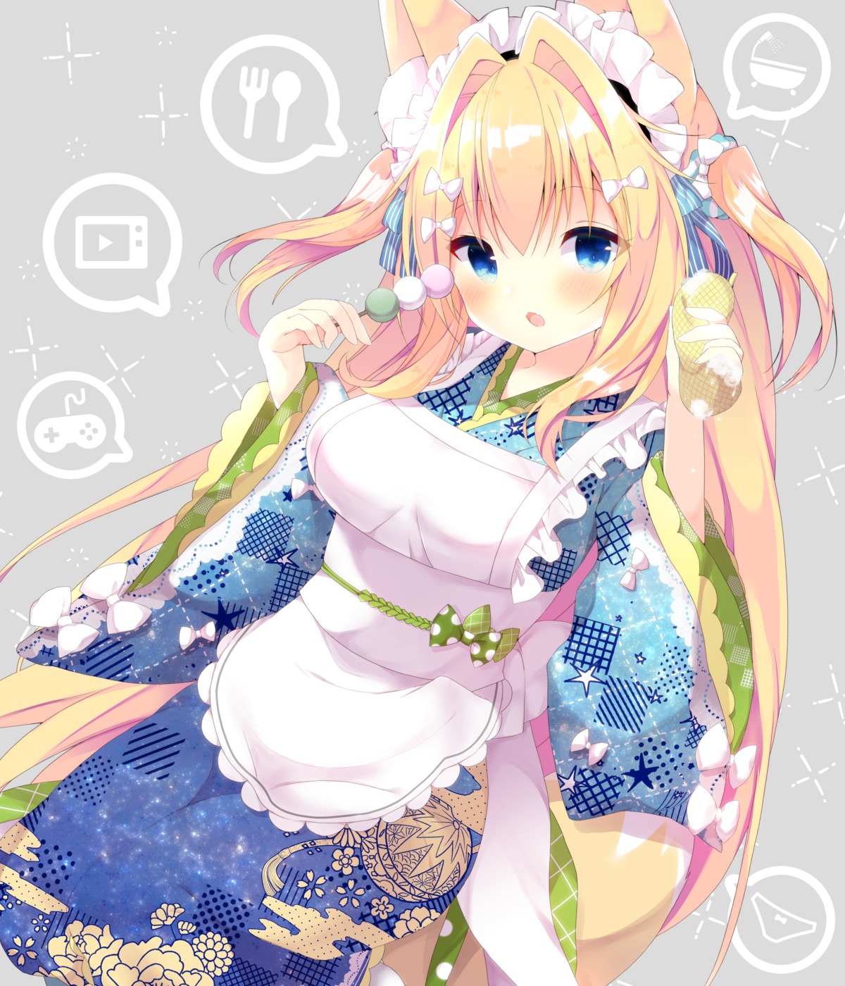 animal_ears, fuuna_thise, kitsune, maid, tail, wa_maid