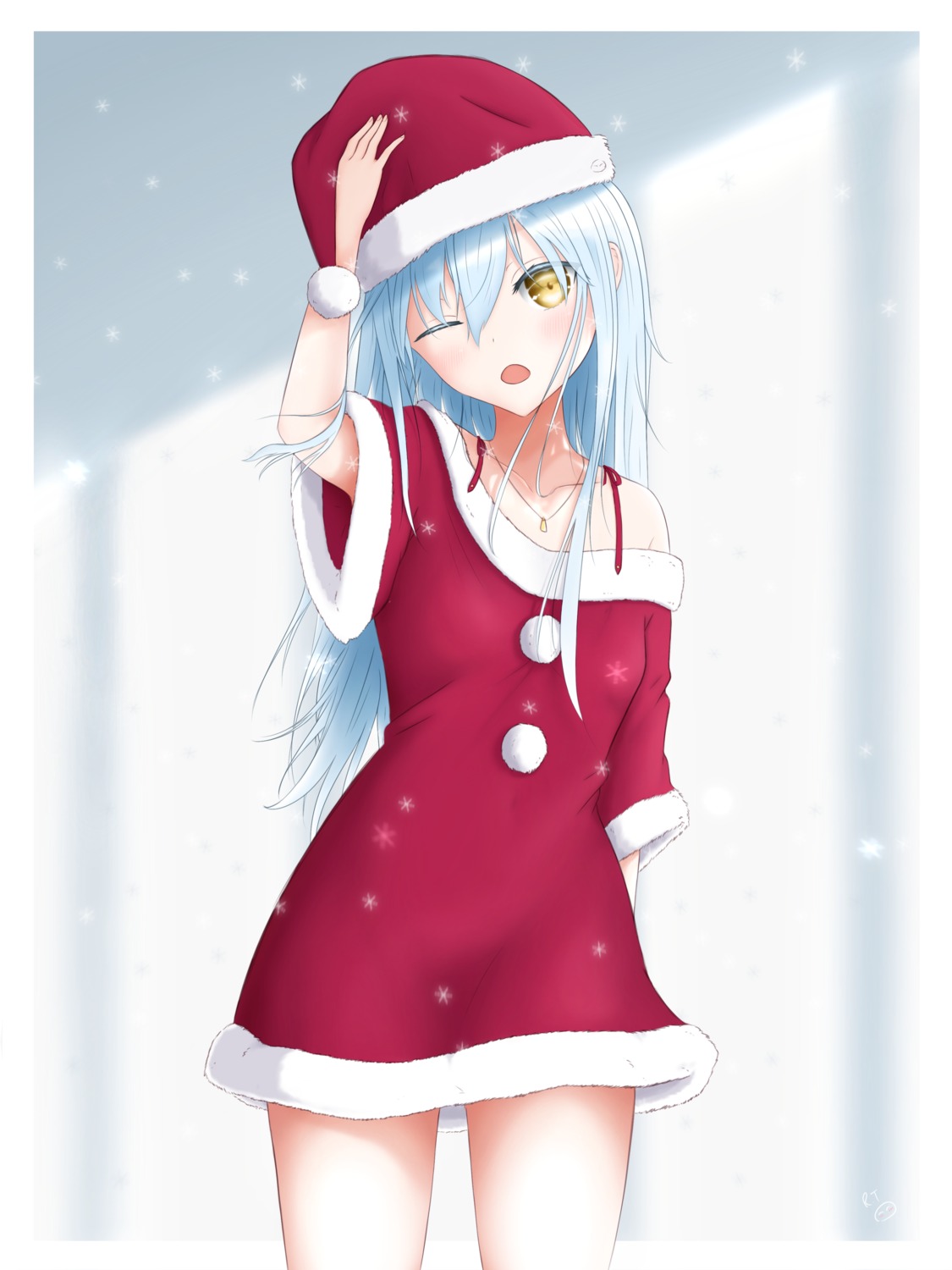 christmas, dress, r.t., rimuru_tempest, tensei_shitara_slime_datta_ken