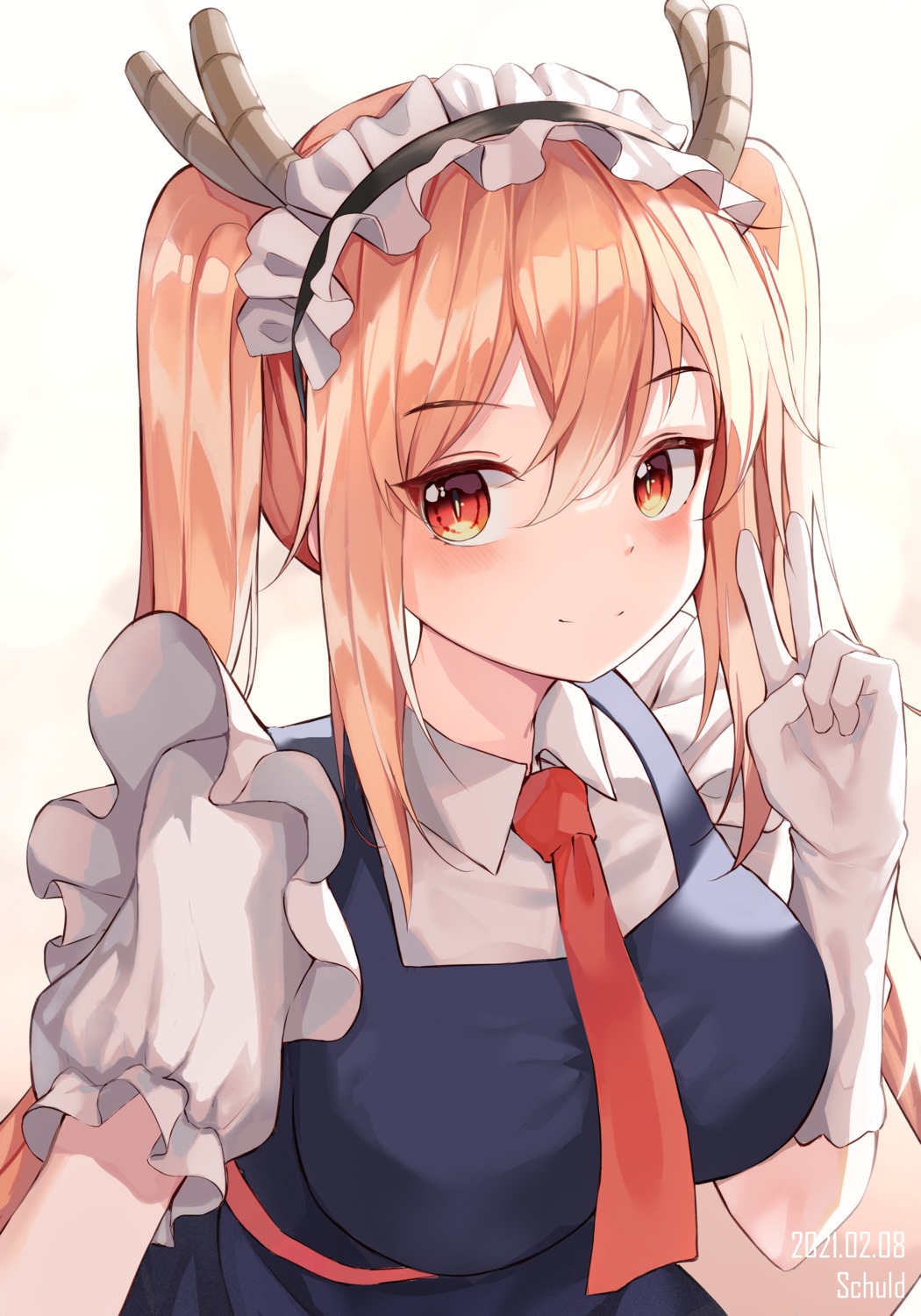 horns, kobayashi-san_chi_no_maidragon, maid, schuld, tooru_(maidragon)