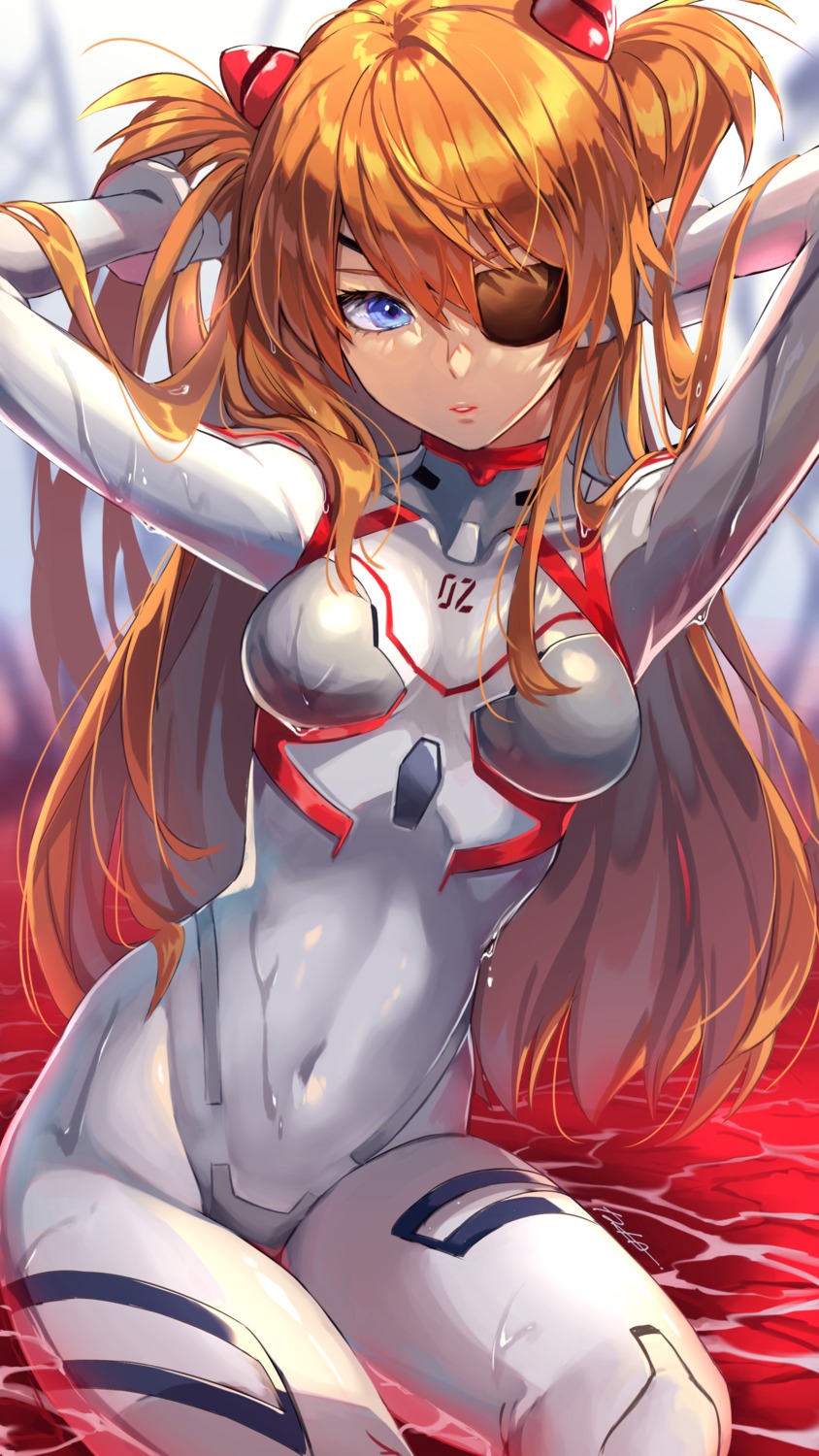 bodysuit, eyepatch, iria_(yumeirokingyo), neon_genesis_evangelion, souryuu_asuka_langley