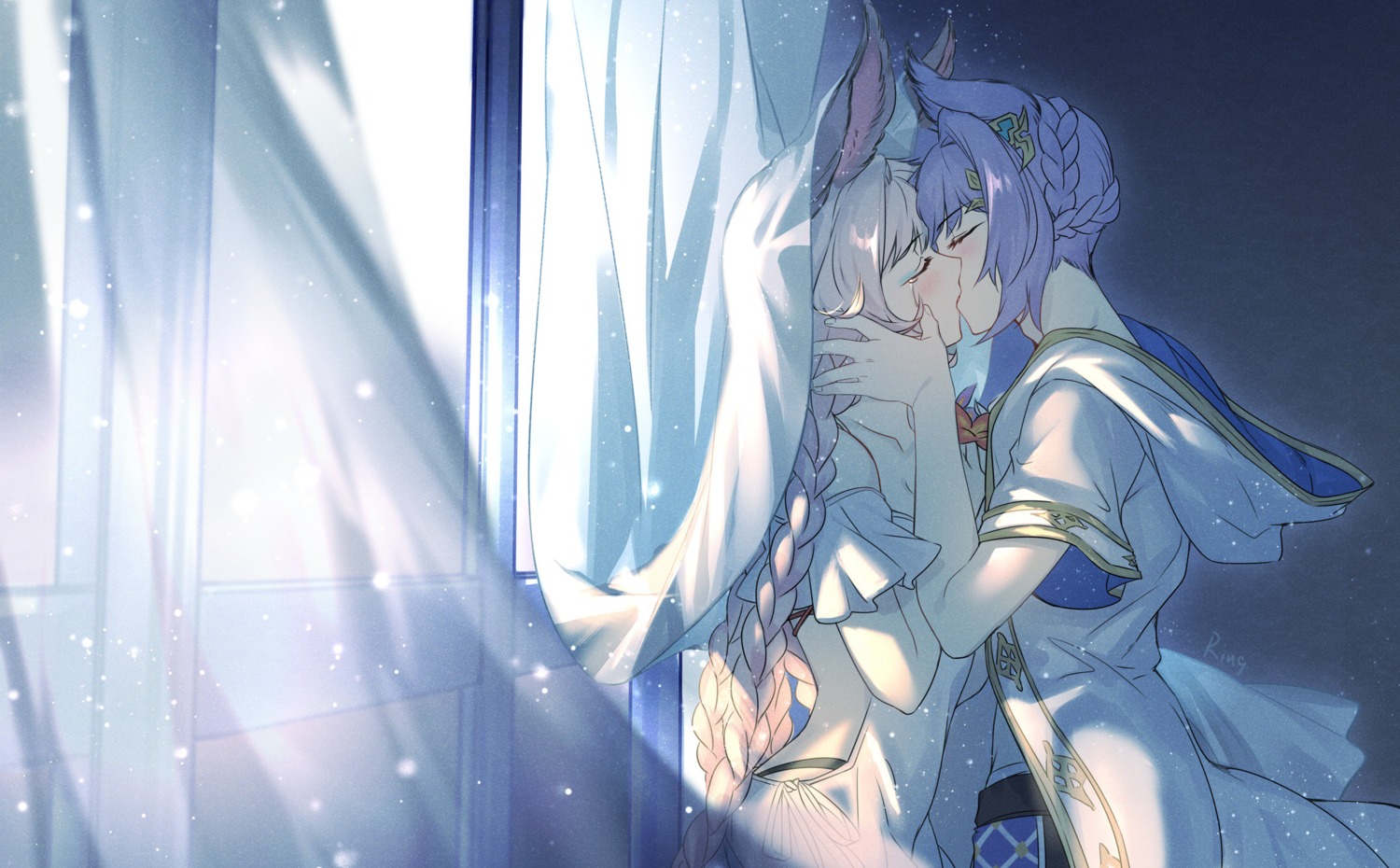 aki663, animal_ears, esser_(granblue_fantasy), granblue_fantasy, pantsu, quatre_(granblue_fantasy)