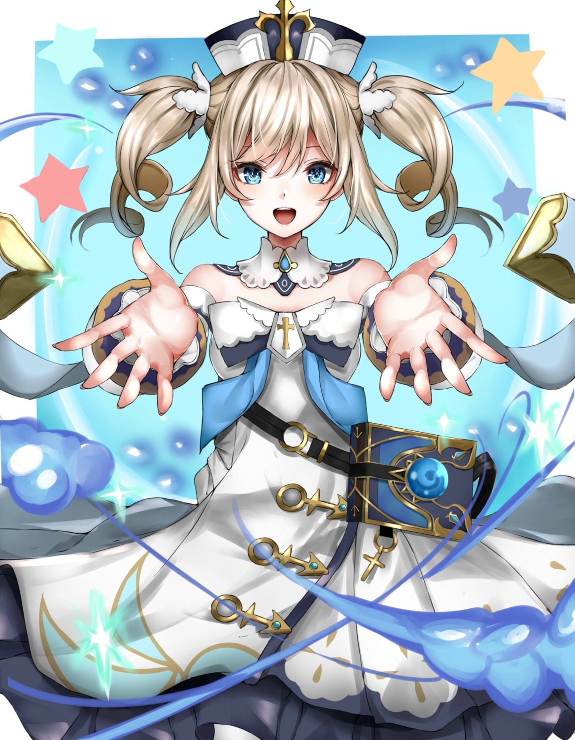 351_rane, barbara_(genshin_impact), dress, genshin_impact