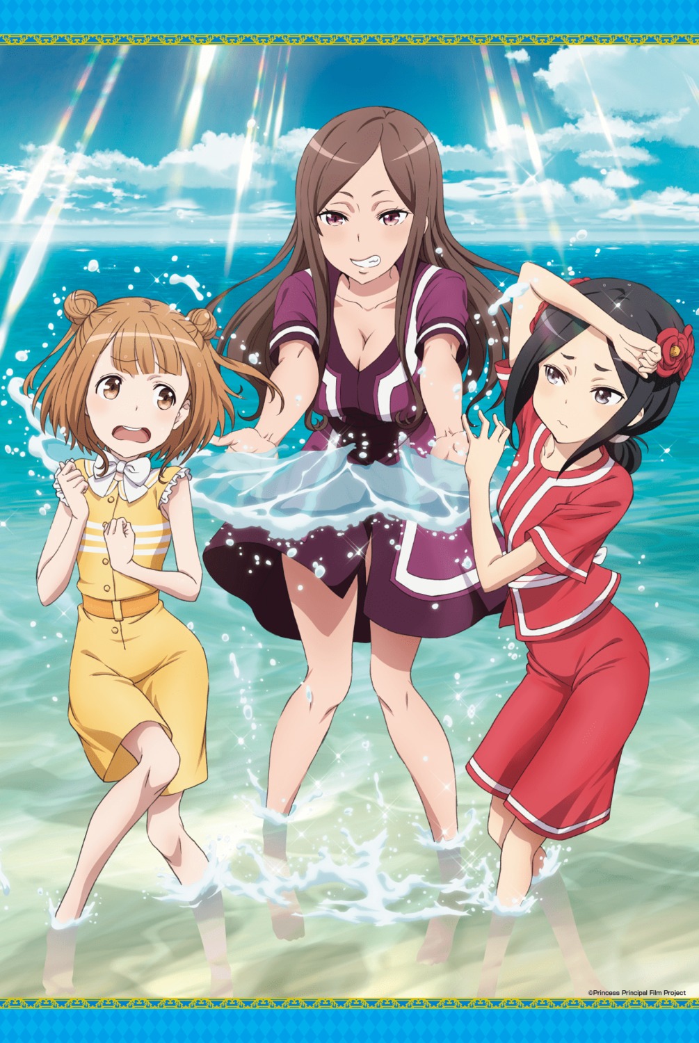 beatrice_(princess_principal), chise_(princess_principal), cleavage, dorothy_(princess_principal), dress, princess_principal, tagme, wet