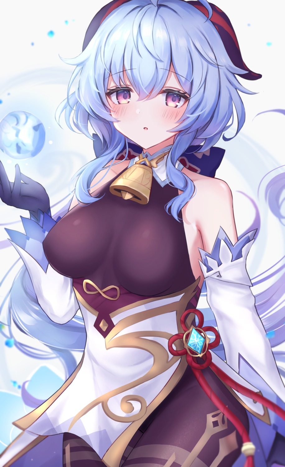 asian_clothes, ganyu, genshin_impact, horns, komari_mhy, leotard, pantyhose