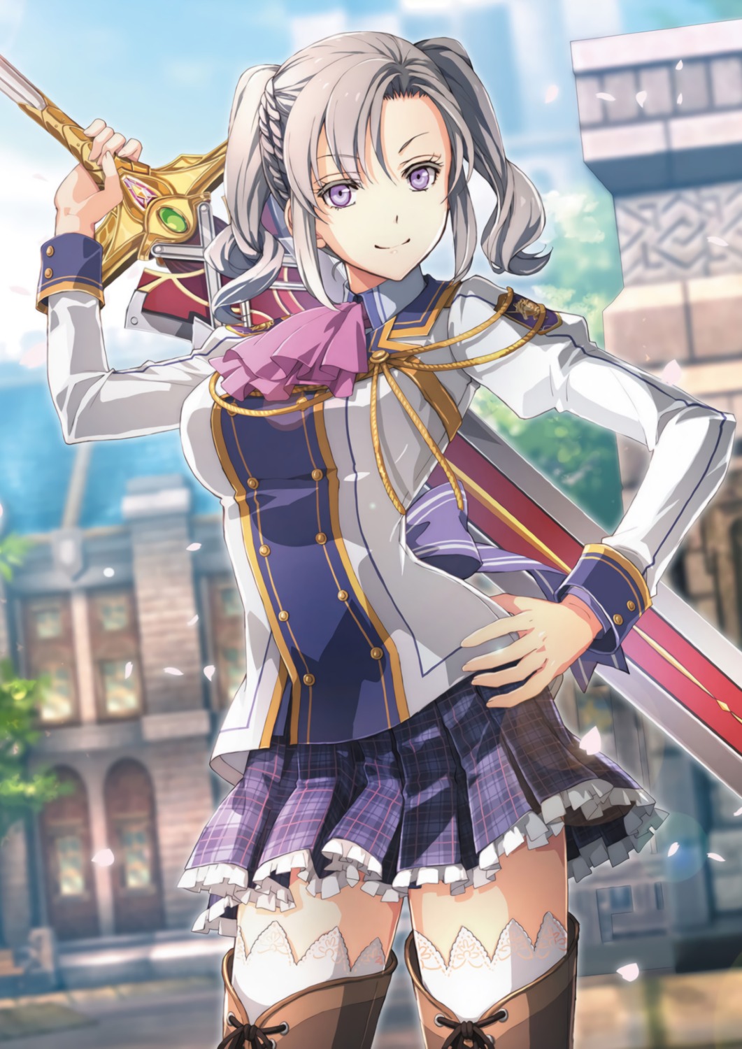 aurelia_le_guin, eiyuu_densetsu, eiyuu_densetsu:_sen_no_kiseki, falcom, sword, tagme, thighhighs, uniform