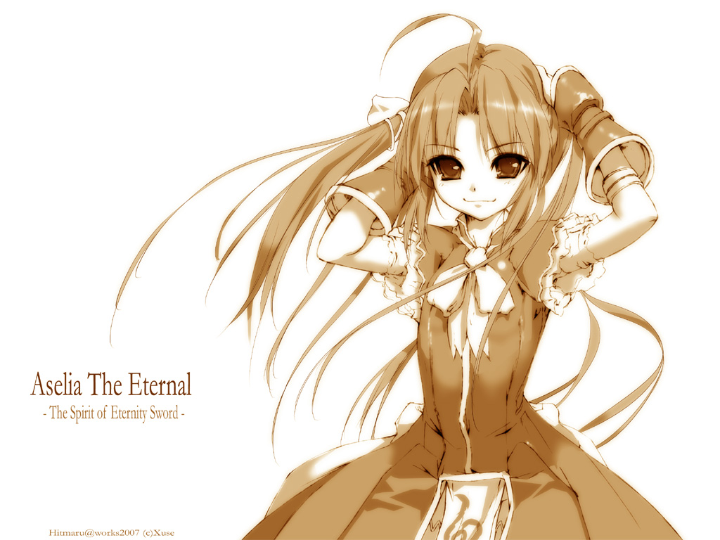 dress, eien_no_aselia, hitomaru, monochrome, oruphaliru_redspirit, wallpaper, xuse