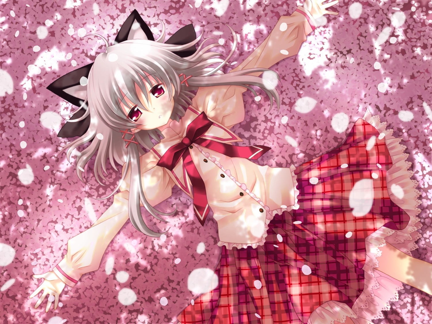 animal_ears, game_cg, hanafubuki, nekomimi, sakuramori_akasha, sakurazawa_izumi, seifuku, silver_bullet