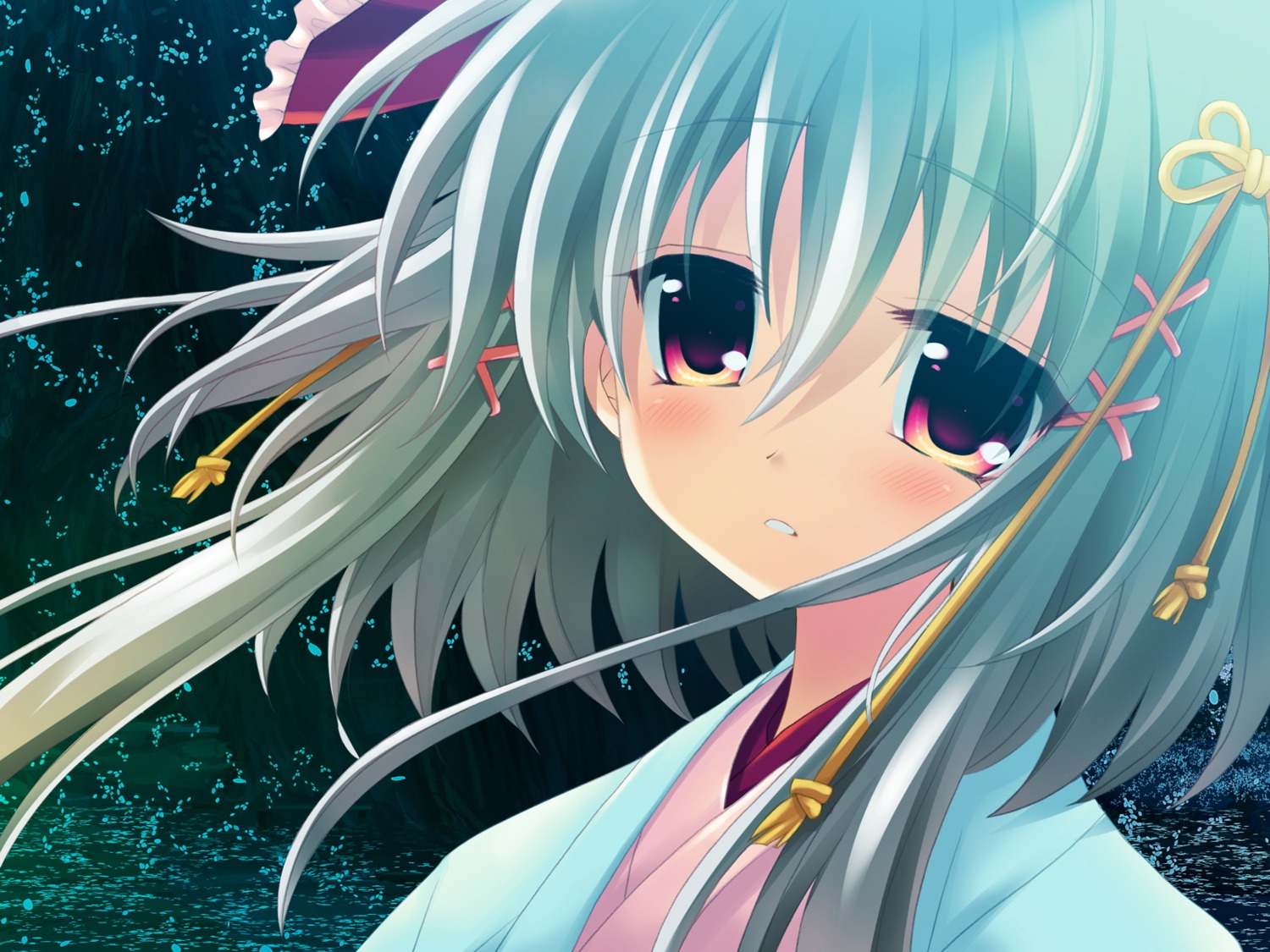 game_cg, hanafubuki, miko, sakuramori_akasha, sakurazawa_izumi, silver_bullet