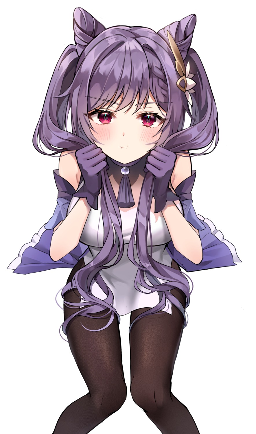 artist_revision, asian_clothes, churi_(oxxchurixxo), genshin_impact, keqing, pantyhose