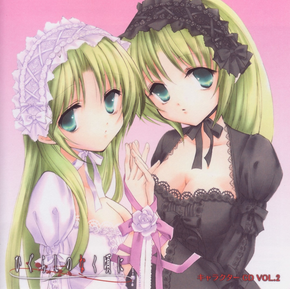 cleavage, higurashi_no_naku_koro_ni, houjou_yutori, lolita_fashion, sonozaki_mion, sonozaki_shion