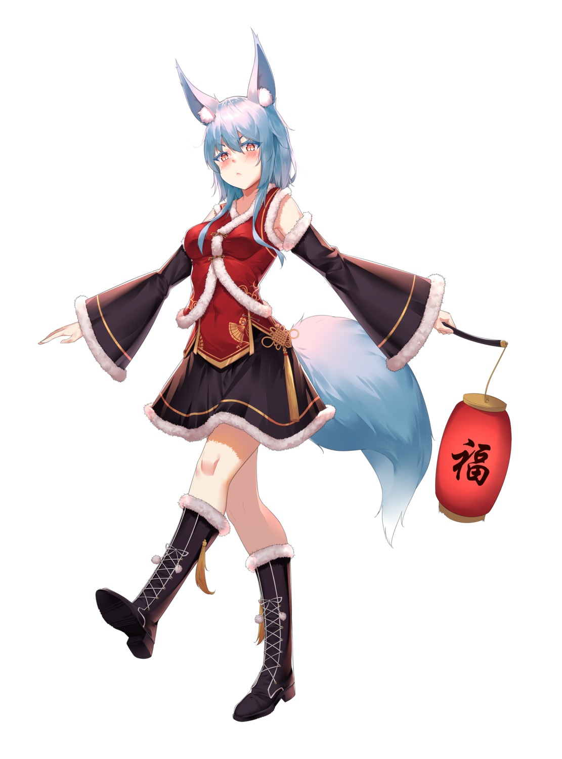 animal_ears, asian_clothes, kitsune, mouma, tail