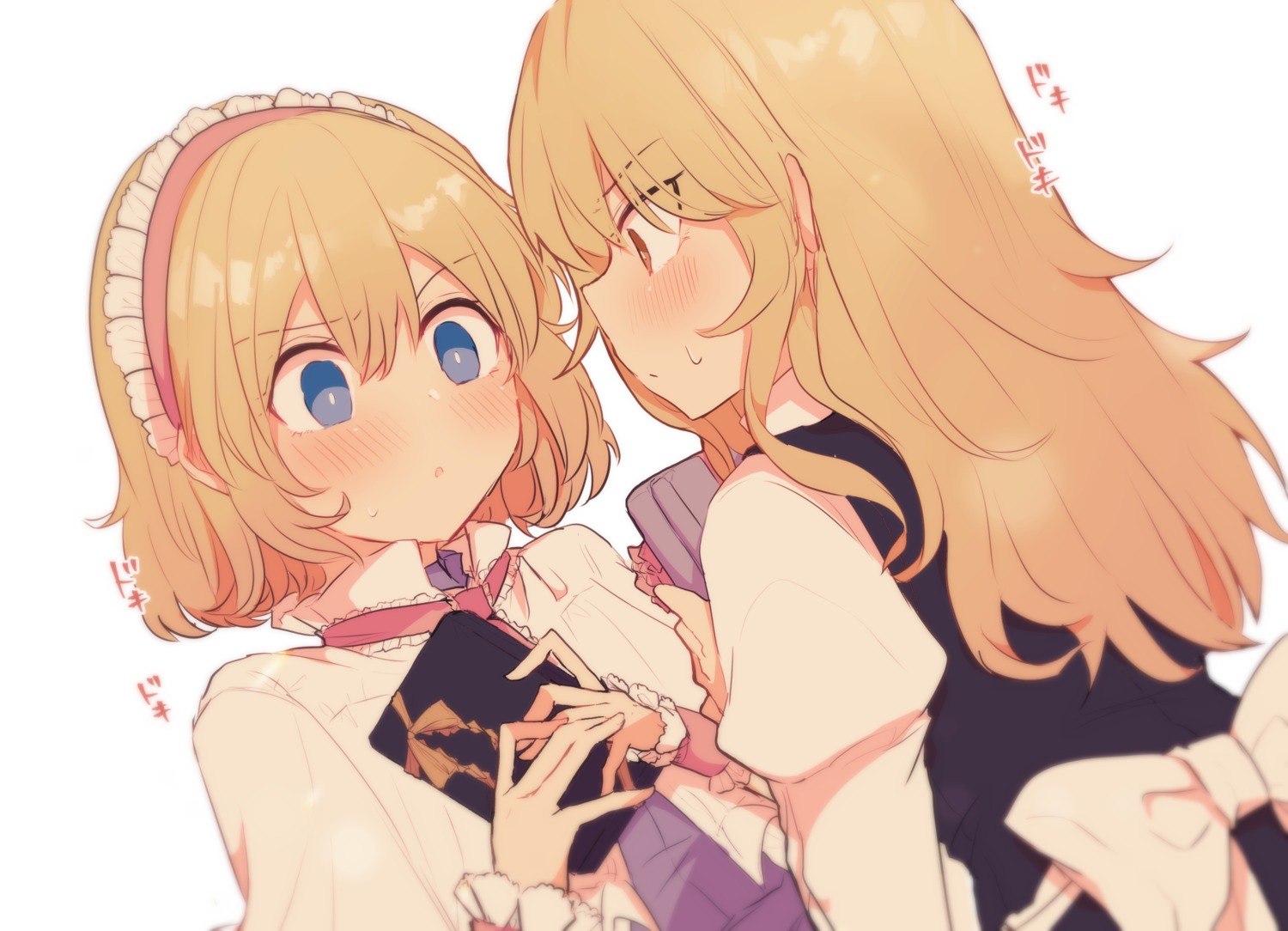 alice_margatroid, aoi_(annbi), kirisame_marisa, touhou, valentine, yuri