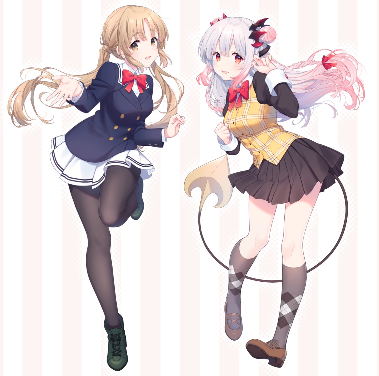 honey_strap, nagino_shizuku, nanashi_inc., nijisanji, nijisanji_seeds, pantyhose, seifuku, sister_claire