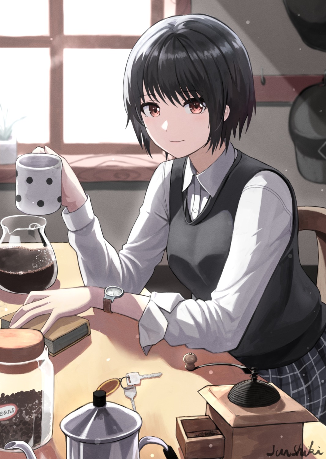 junshiki, seifuku, signed, sweater