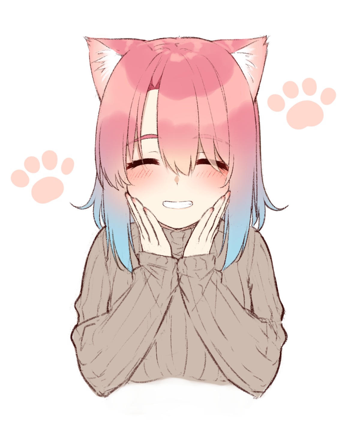animal_ears, go-1, miruku_(go-1), nekomimi, sweater