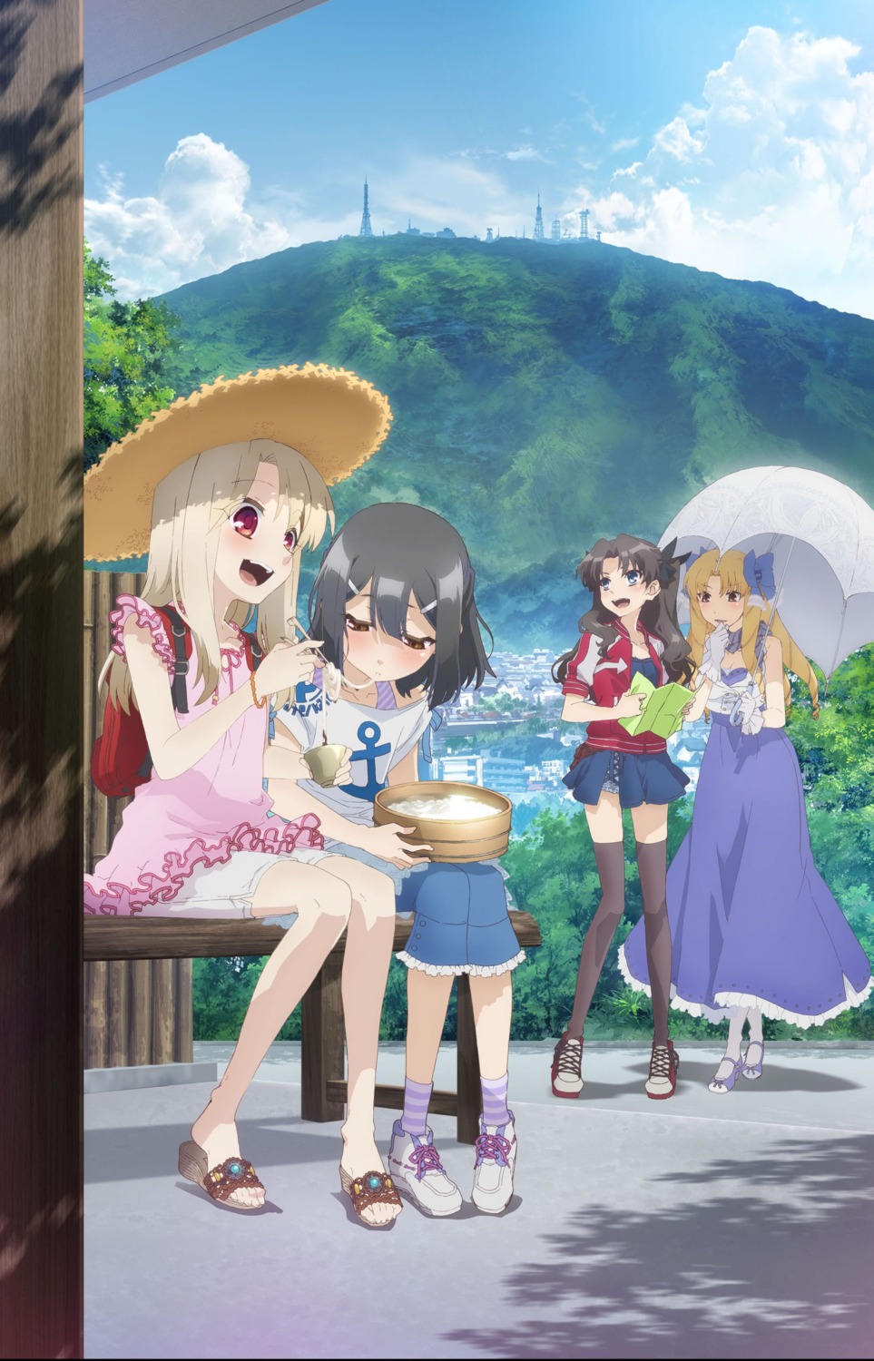 dress, fate/kaleid_liner_prisma_illya, fate/stay_night, heels, illyasviel_von_einzbern, luviagelita_edelfelt, miyu_edelfelt, thighhighs