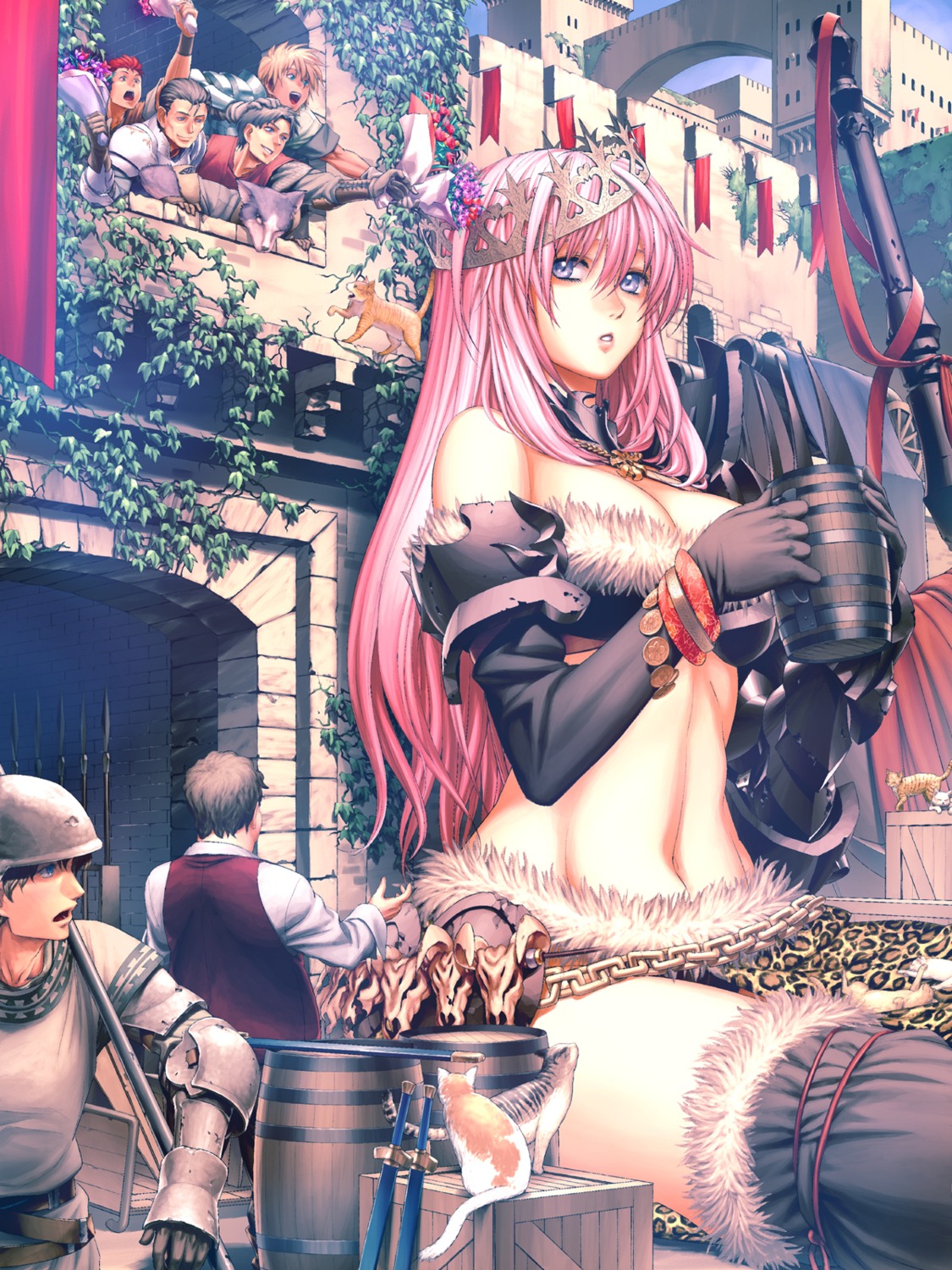 aoi_subaru, cleavage, thighhighs