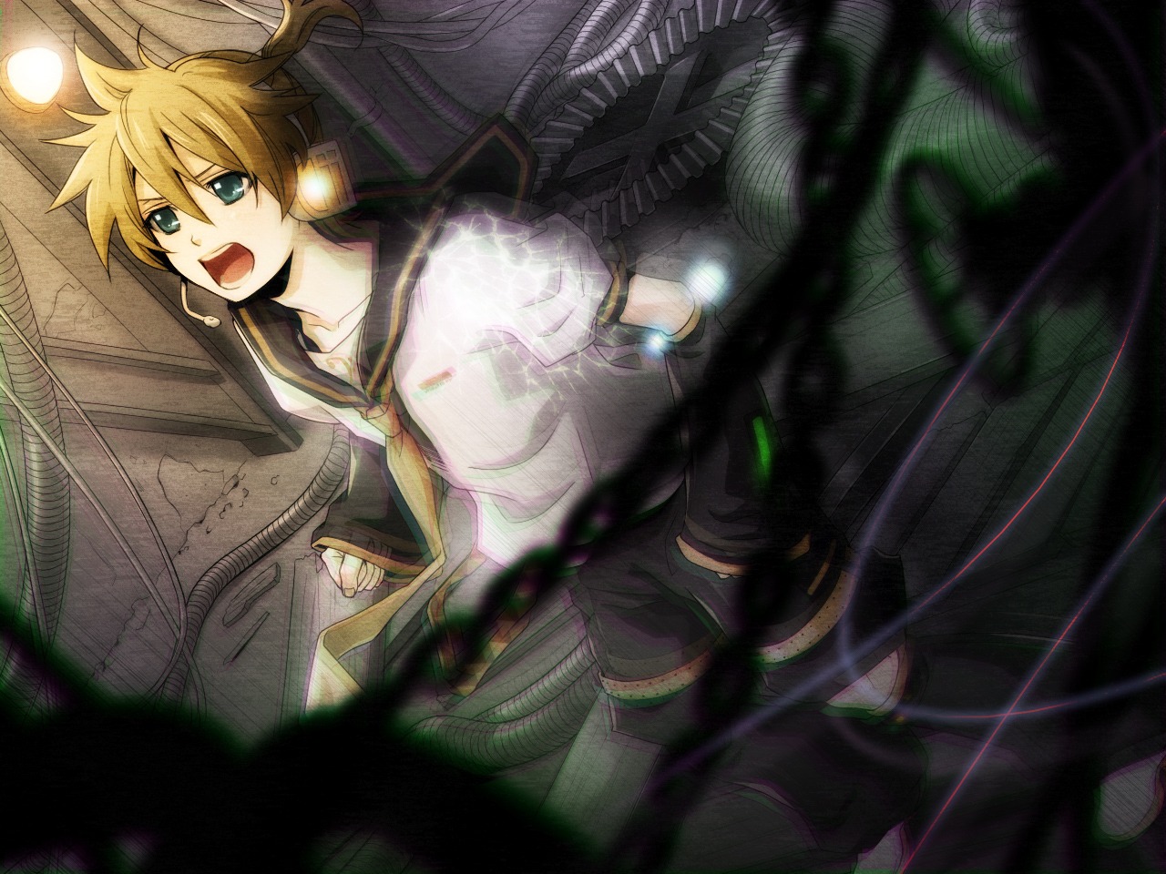 hima_(ab_gata), kagamine_len, male, vocaloid, wallpaper