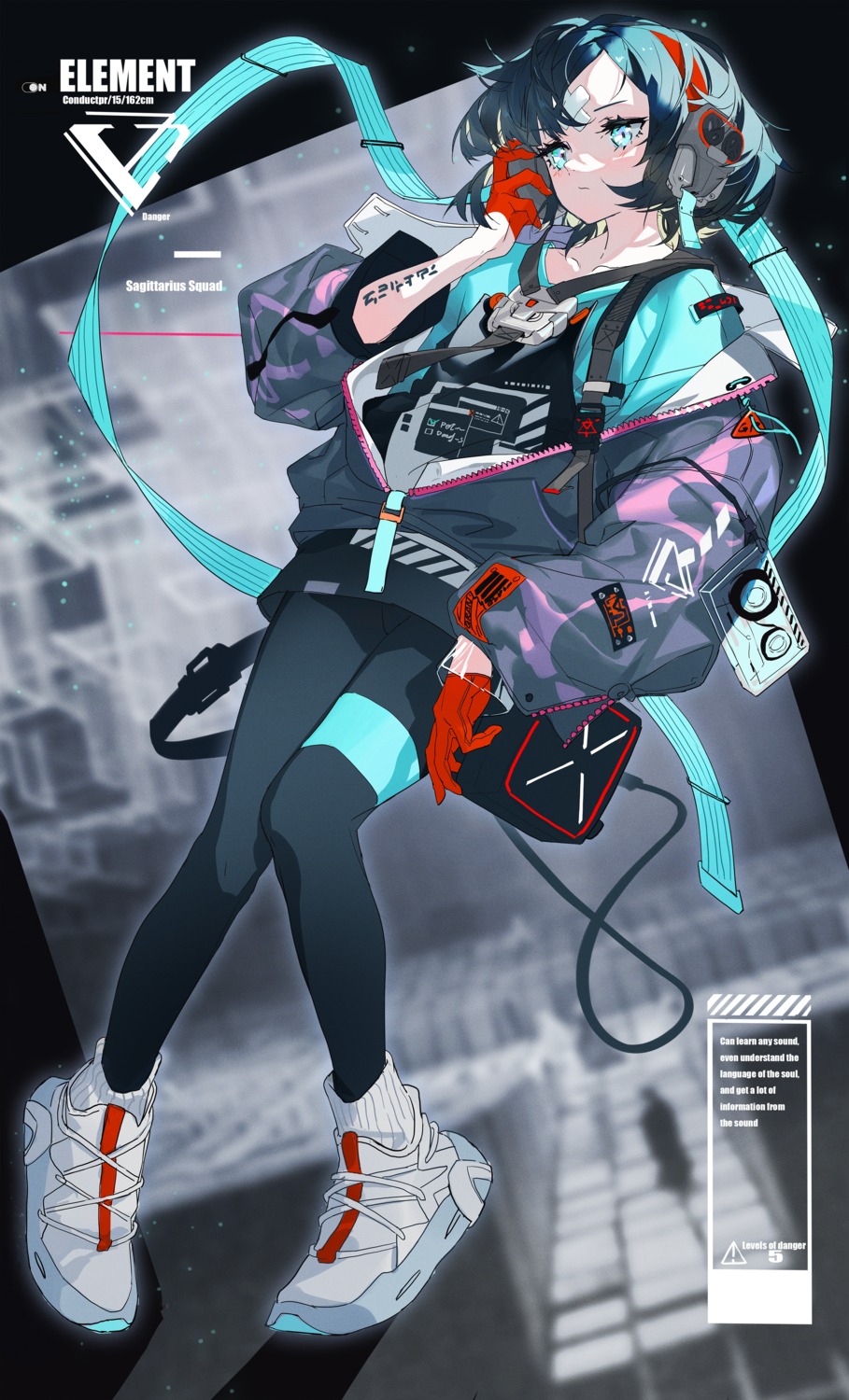 grandia_lee, headphones, pantyhose