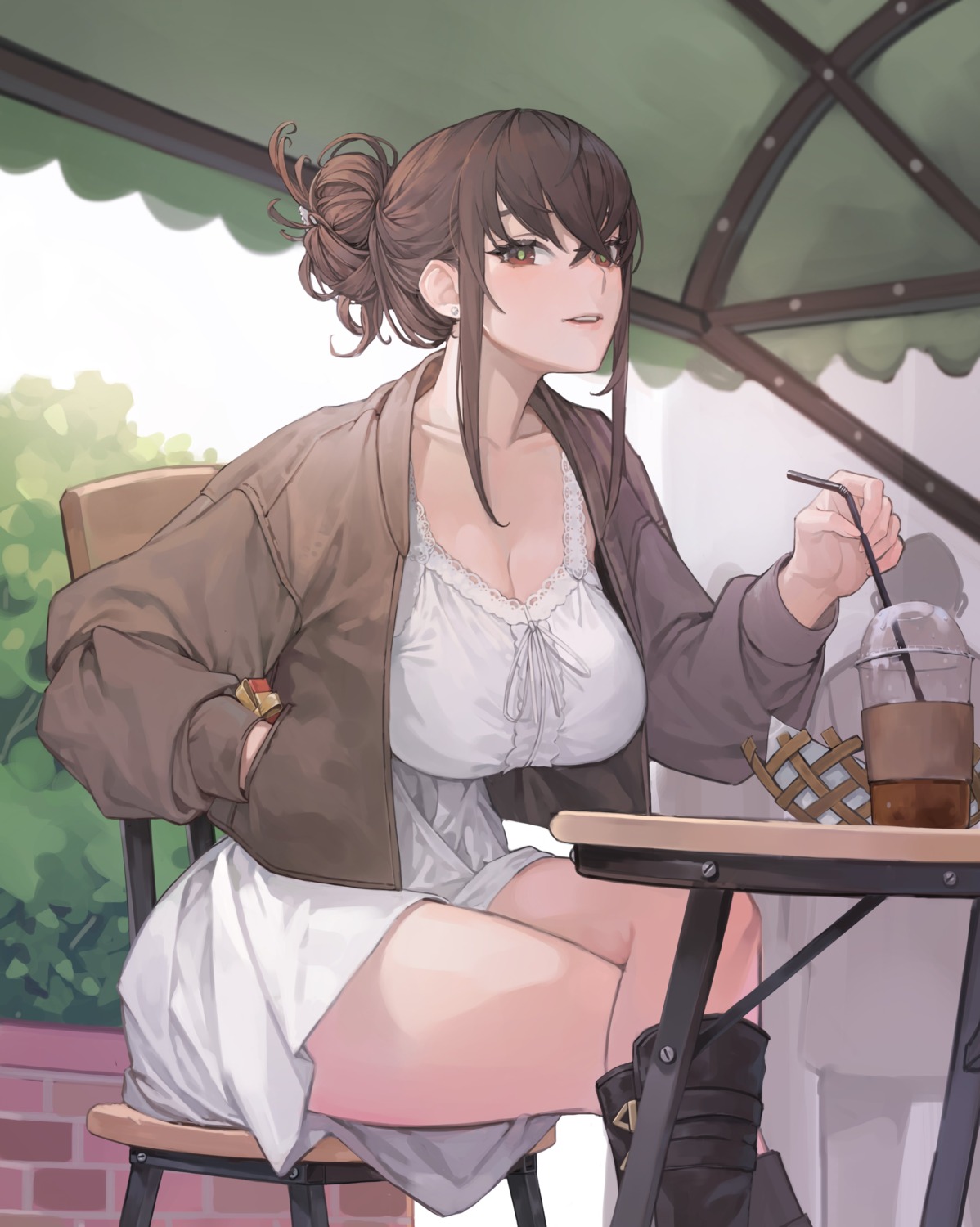 cleavage, controlline3, dress, last_origin, royal_arsenal, skirt_lift, valentine