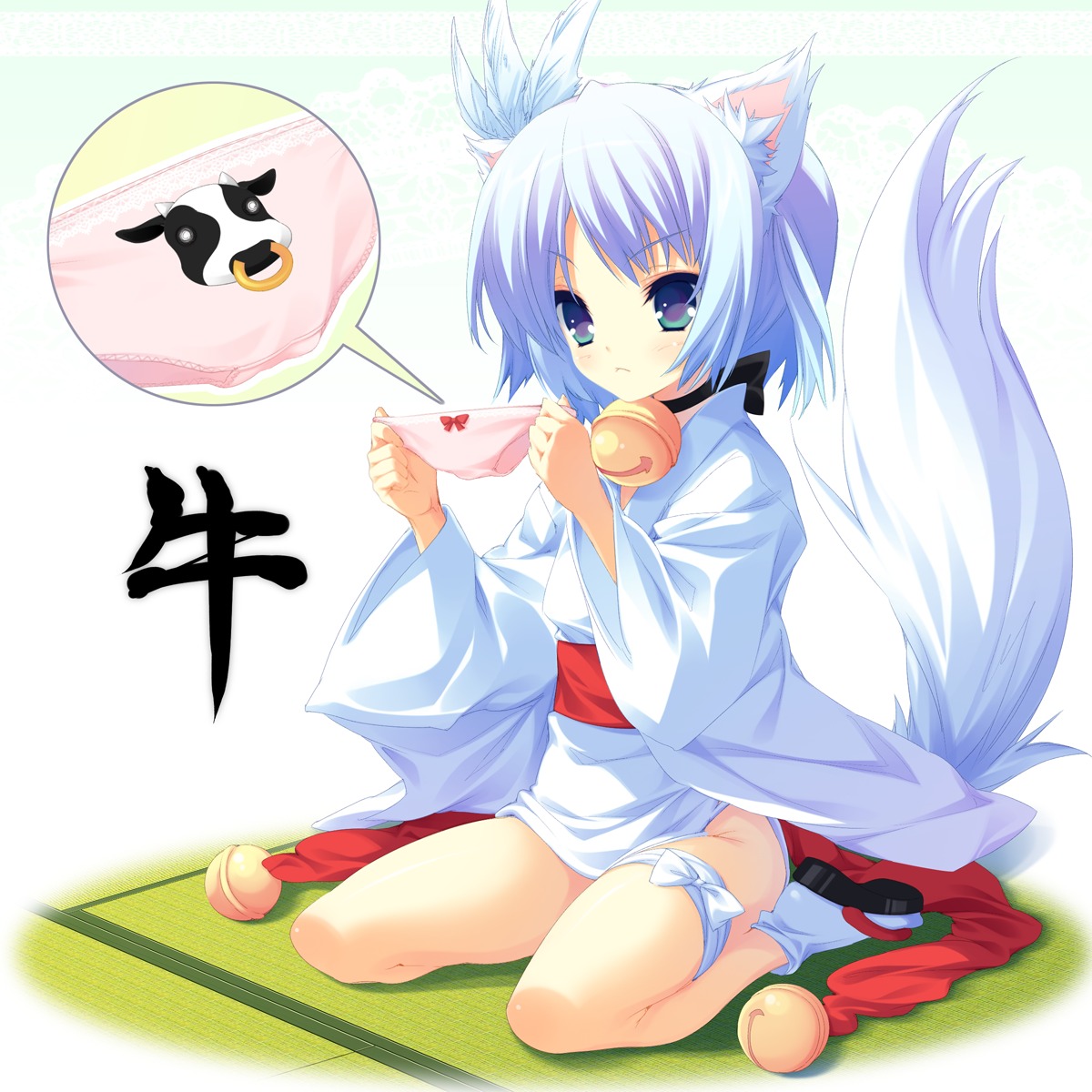 animal_ears, kitsune, nopan, pantsu, rindou_ruri, show_(rinne), tail, tenshinranman