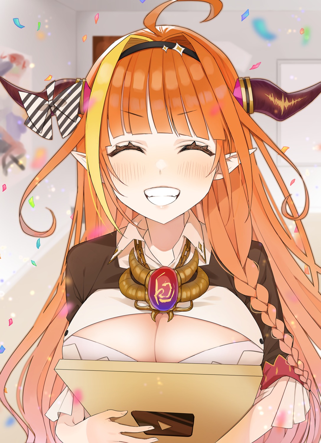 hololive, horns, kiryuu_coco, omaru_(0marufestival), pointy_ears