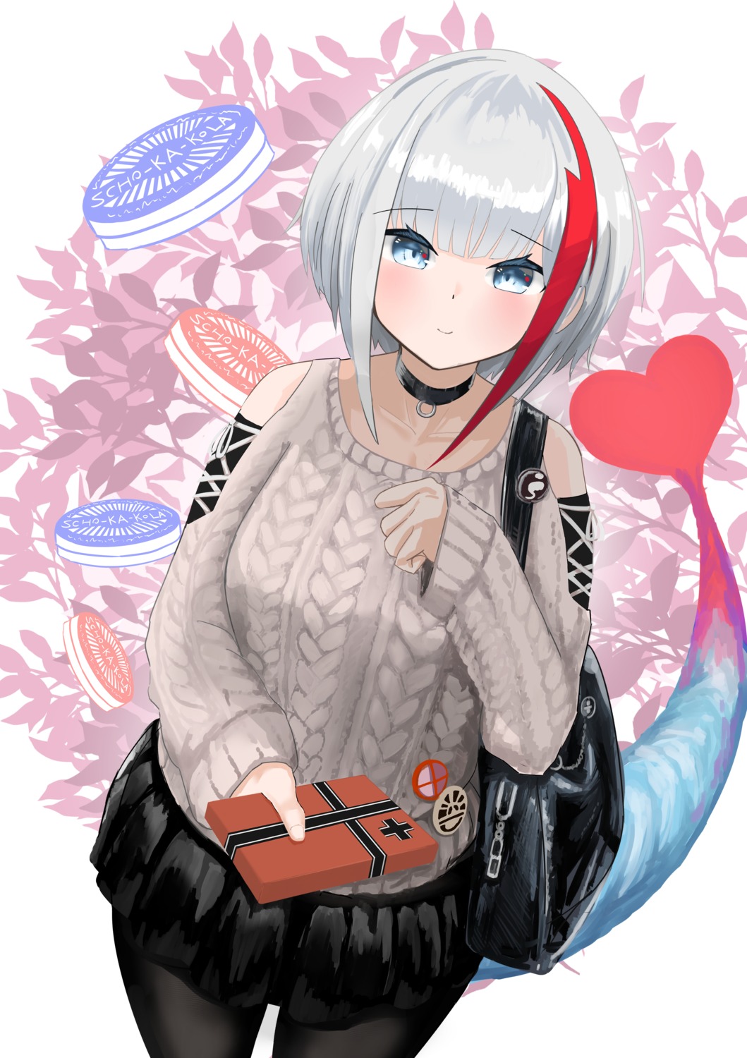admiral_graf_spee_(azur_lane), azur_lane, kyuusanshiki, pantyhose, sweater, valentine