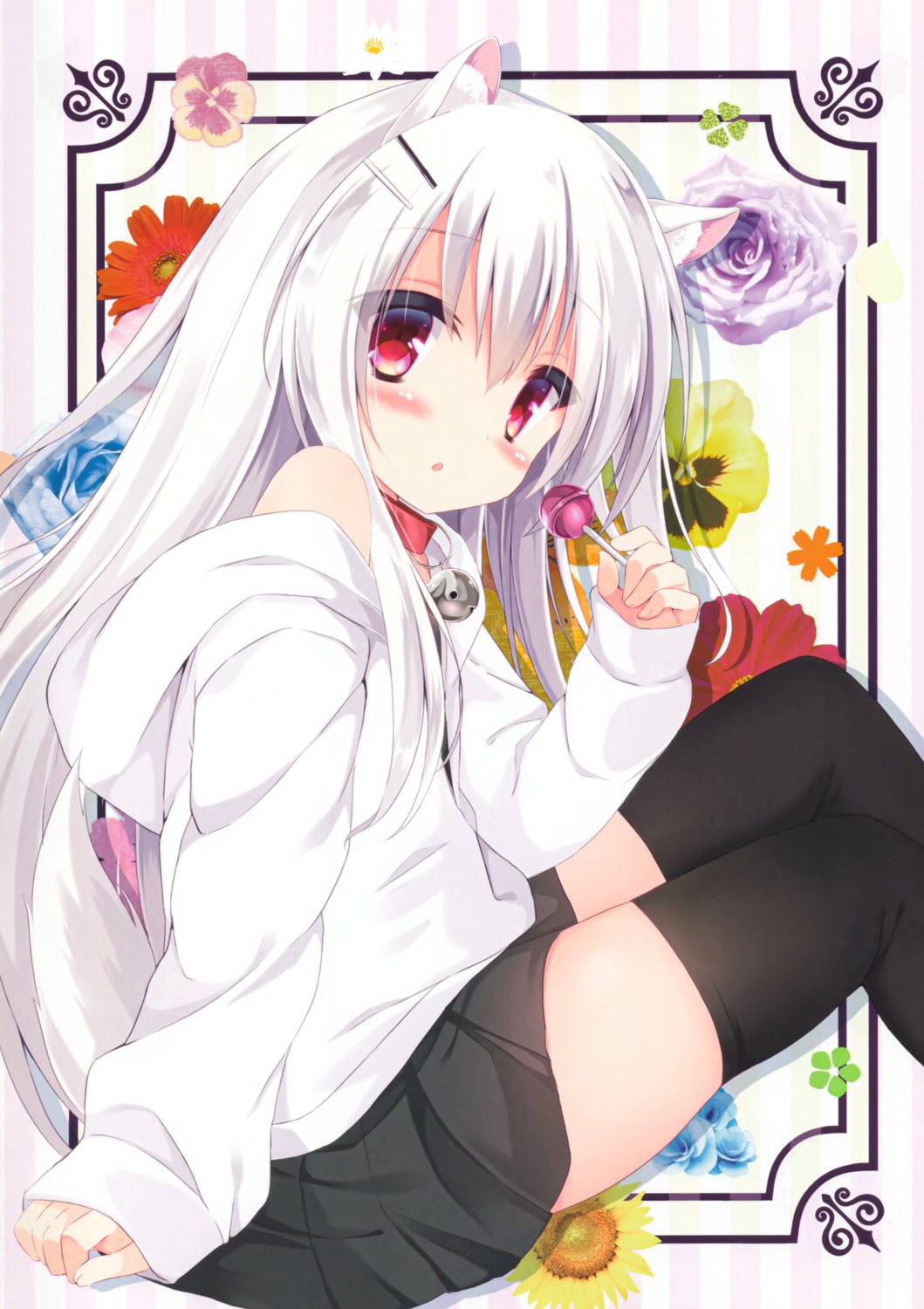 animal_ears, kujou_danbo, tail, thighhighs