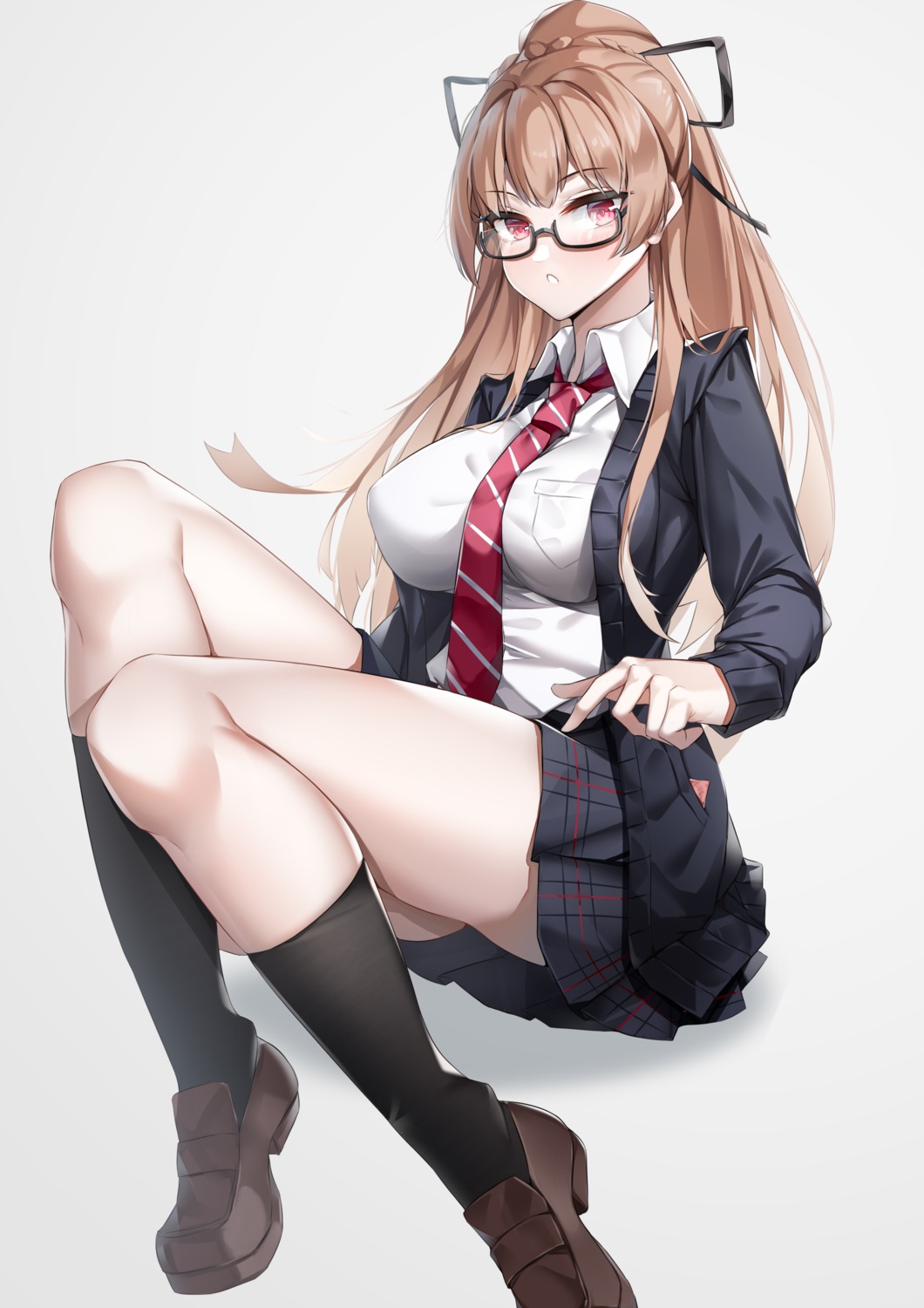 azur_lane, lubikaya1, megane, seifuku, skirt_lift, swiftsure_(azur_lane)
