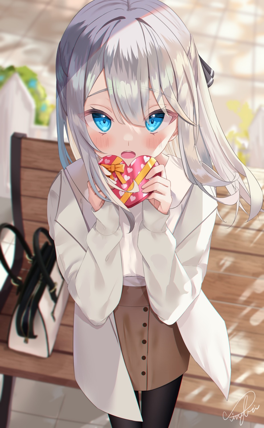 pantyhose, sinobi_illust, valentine