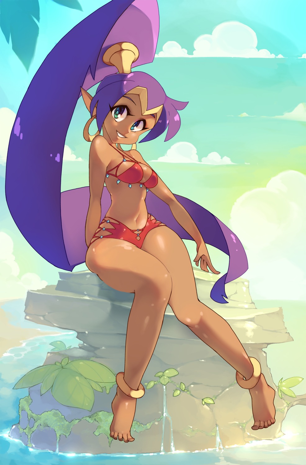bikini, pointy_ears, rtil, shantae, shantae_(character), swimsuits