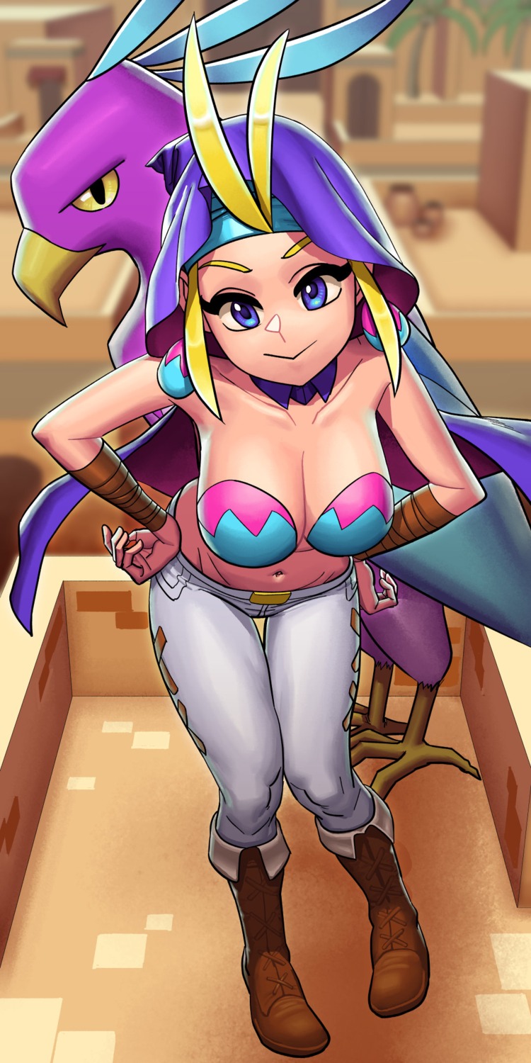 bandages, cleavage, no_bra, shantae, sky_(shantae), tagme