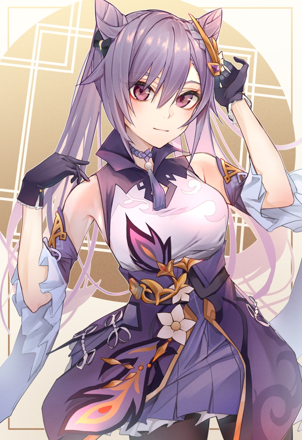 asian_clothes, genshin_impact, keqing, kumanoko