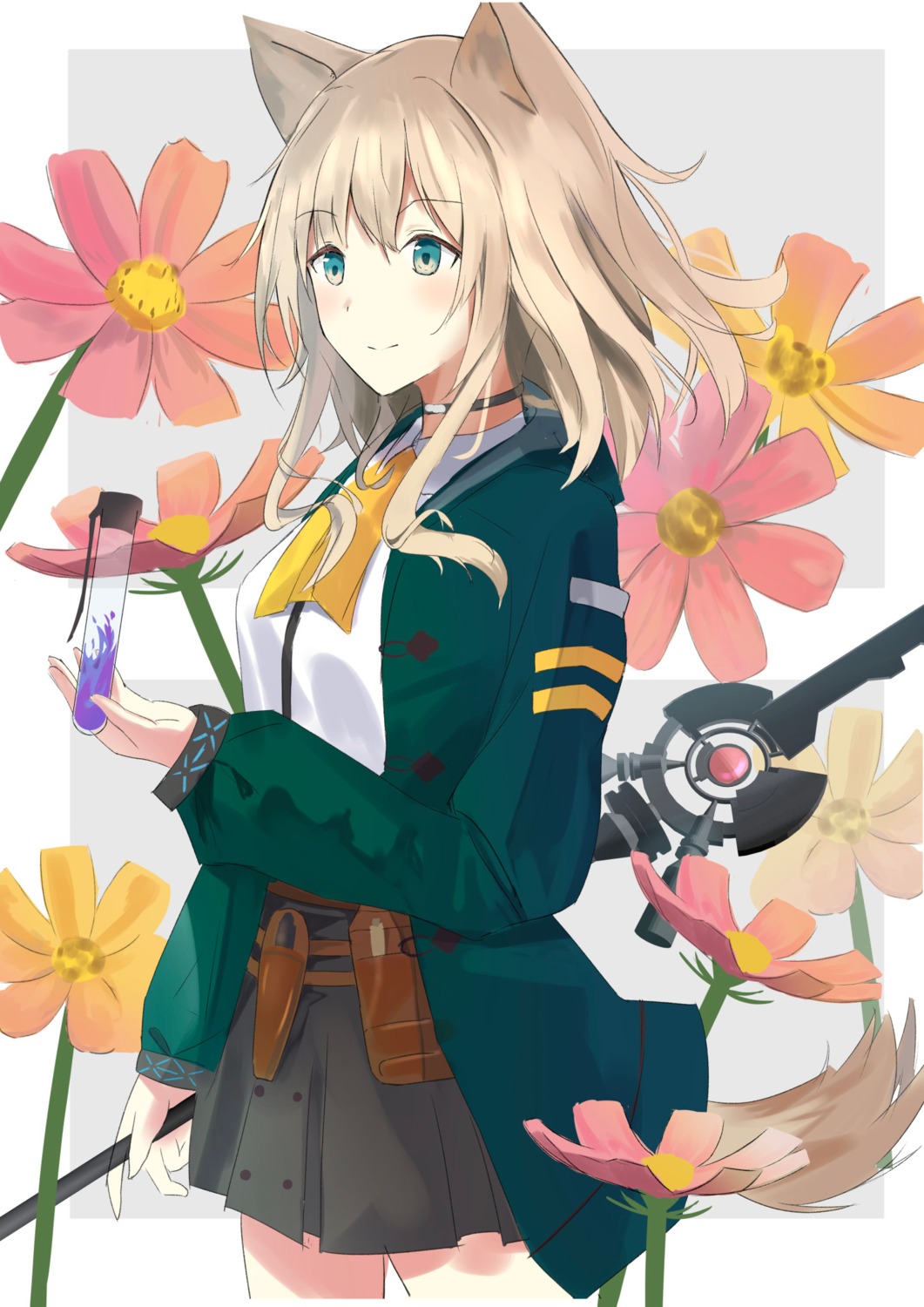animal_ears, arknights, koge_nattou, podenco_(arknights), tail, weapon