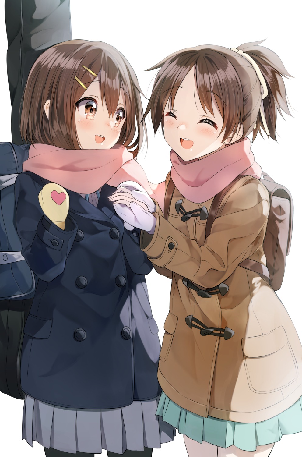 guitar, hirasawa_ui, hirasawa_yui, k-on!, pentagon, seifuku