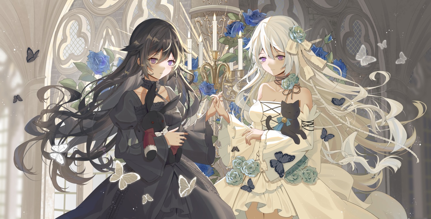 alice_(pandora_hearts), cleavage, dress, lolita_fashion, neko, pandora_hearts, skirt_lift, teatix