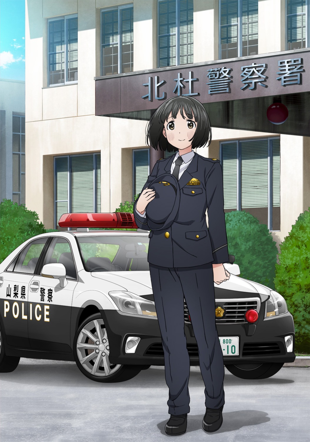 imanishi_tooru, koguma_(super_cub), police_uniform, super_cub