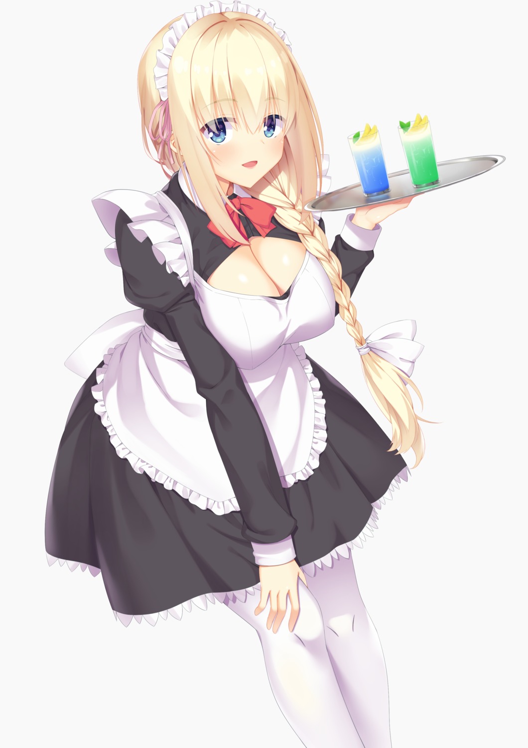 cleavage, maid, pantyhose, yappe