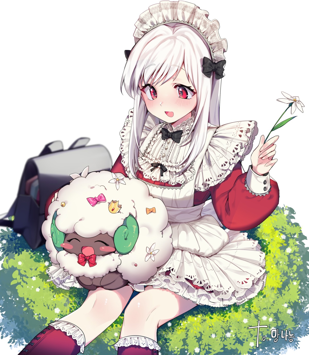 maid, mendou_kusai, pokemon, whimsicott