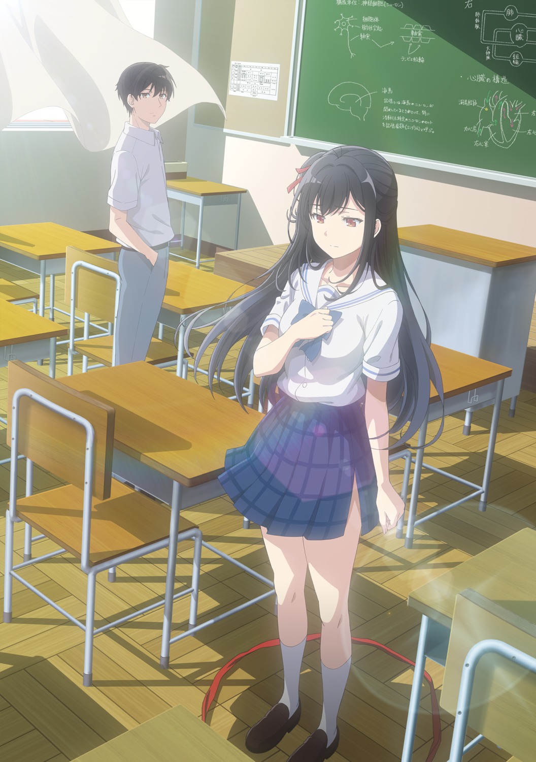 kimizuka_kimihiko, natsunagi_nagisa, seifuku, tagme, tantei_wa_mou_shindeiru.