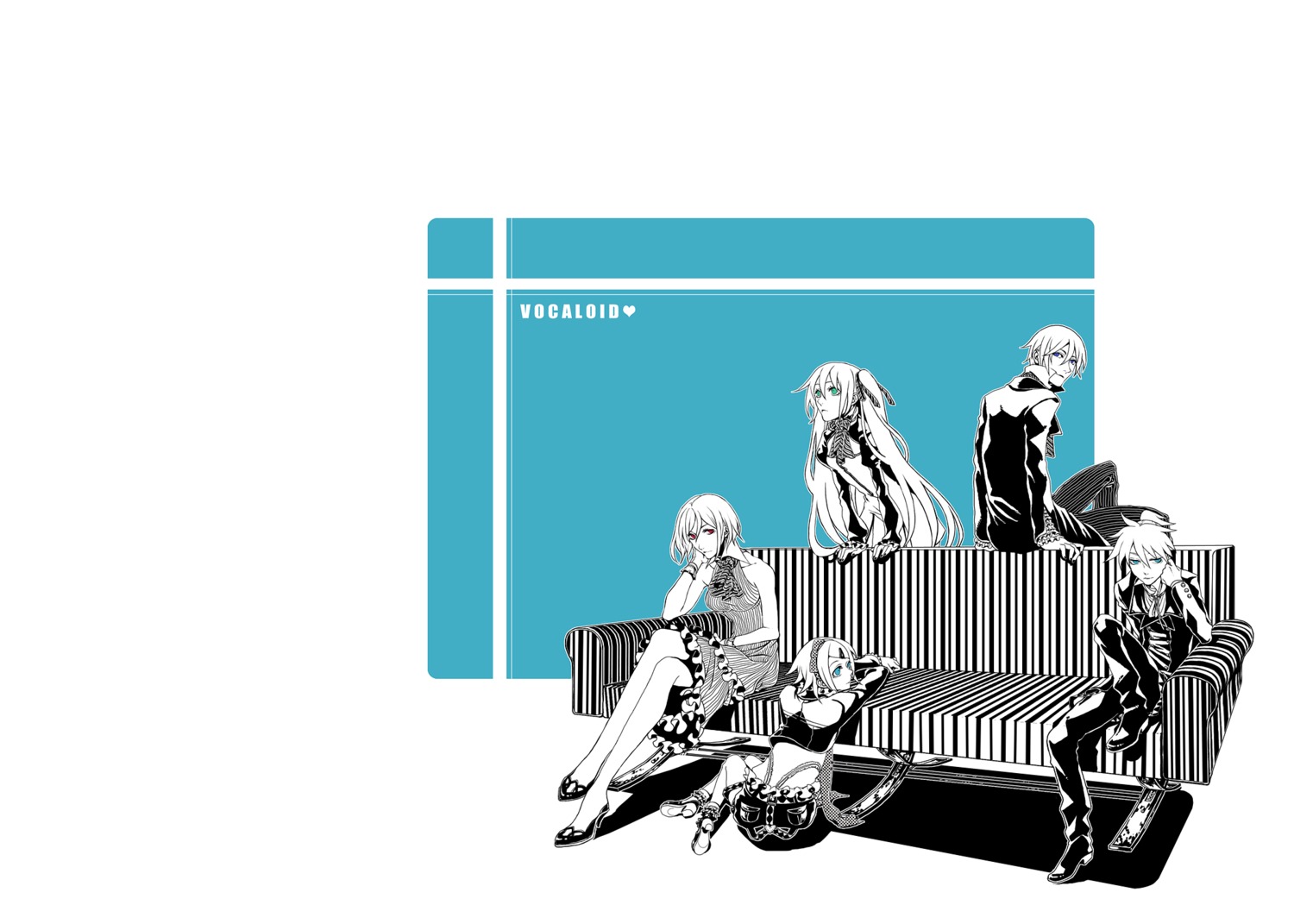 hatsune_miku, joy, kagamine_len, kagamine_rin, kaito, meiko, vocaloid