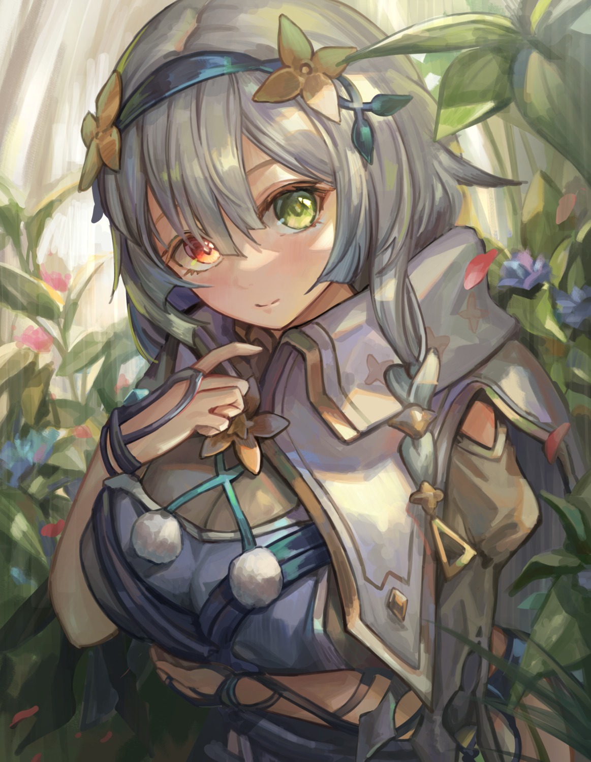 atelier, atelier_ryza, atelier_ryza_2, cleavage, heterochromia, serri_glaus, yahiro_(heartseek000)