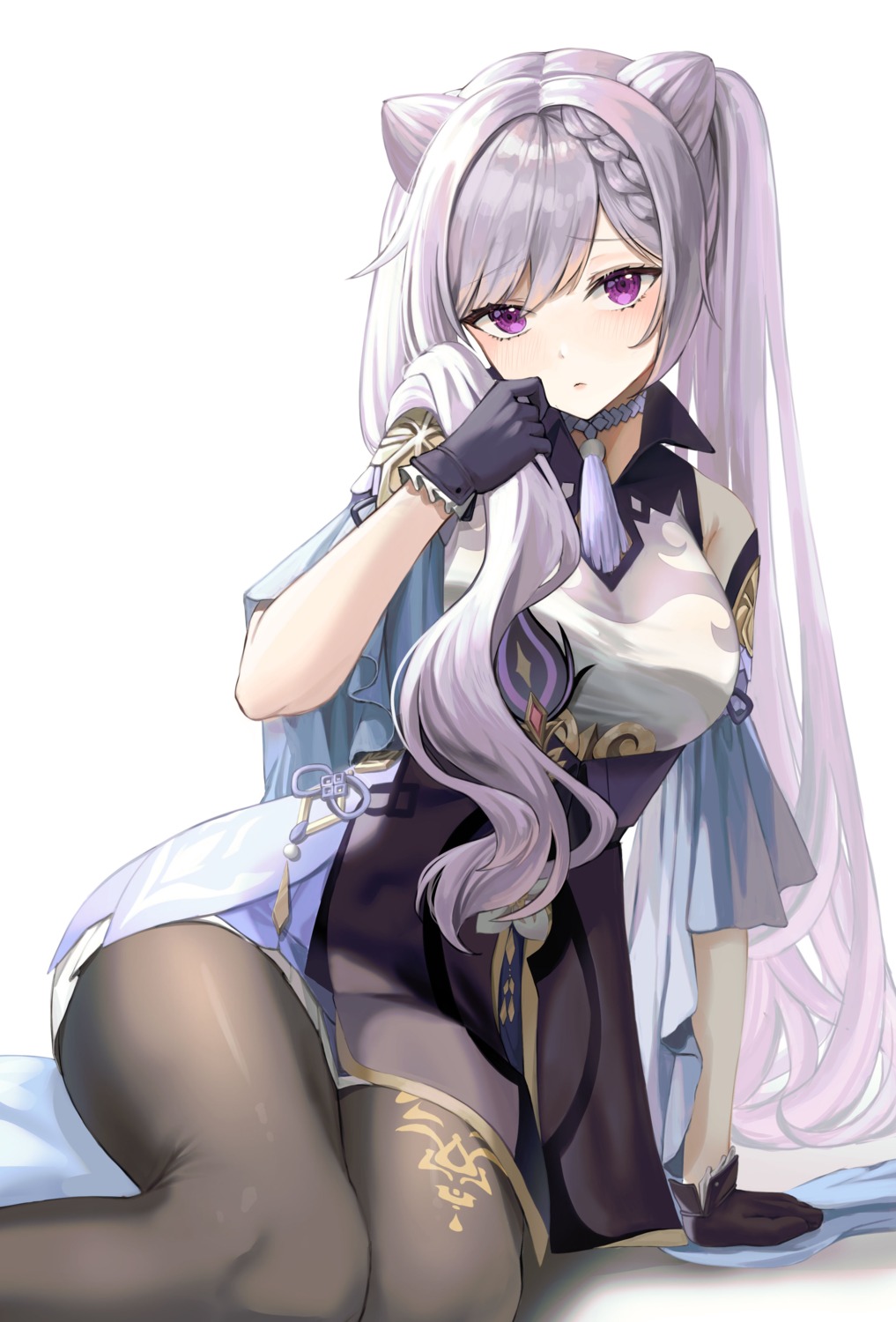asian_clothes, genshin_impact, keqing, pantyhose, ueng