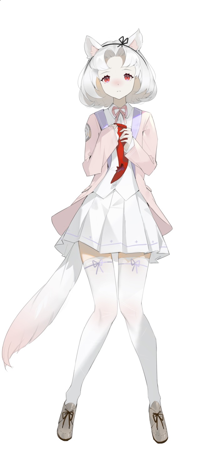 animal_ears, helic_(7317helic), seifuku, sweater, tail, thighhighs